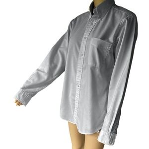 Land's End Men's Long Sleeve Solid 100% Cotton Oxford Dress Shirt - Size 15